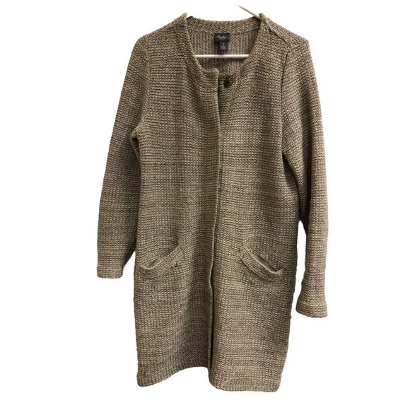 Chico's Sweaters Chicos Travlers Collection Gold Metallic Cardigan